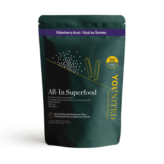 Younited Wellness Elderberry Acai 7-Day Trial & Travel Size All-In Superfood