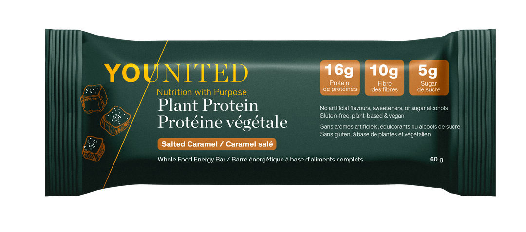 Younited Wellness Protein Bars Plant Protein Whole Food Energy Bar - 12 bars per box