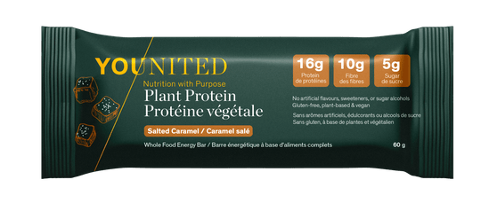 Younited Wellness Protein Bars Plant Protein Whole Food Energy Bar - 12 bars per box